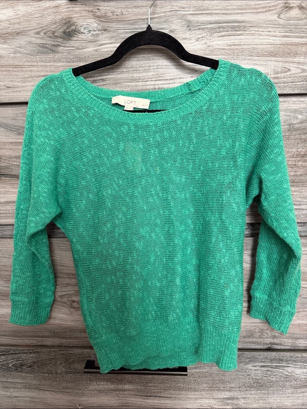 LOFT Teal Green Lightweight Scoopneck Sweater